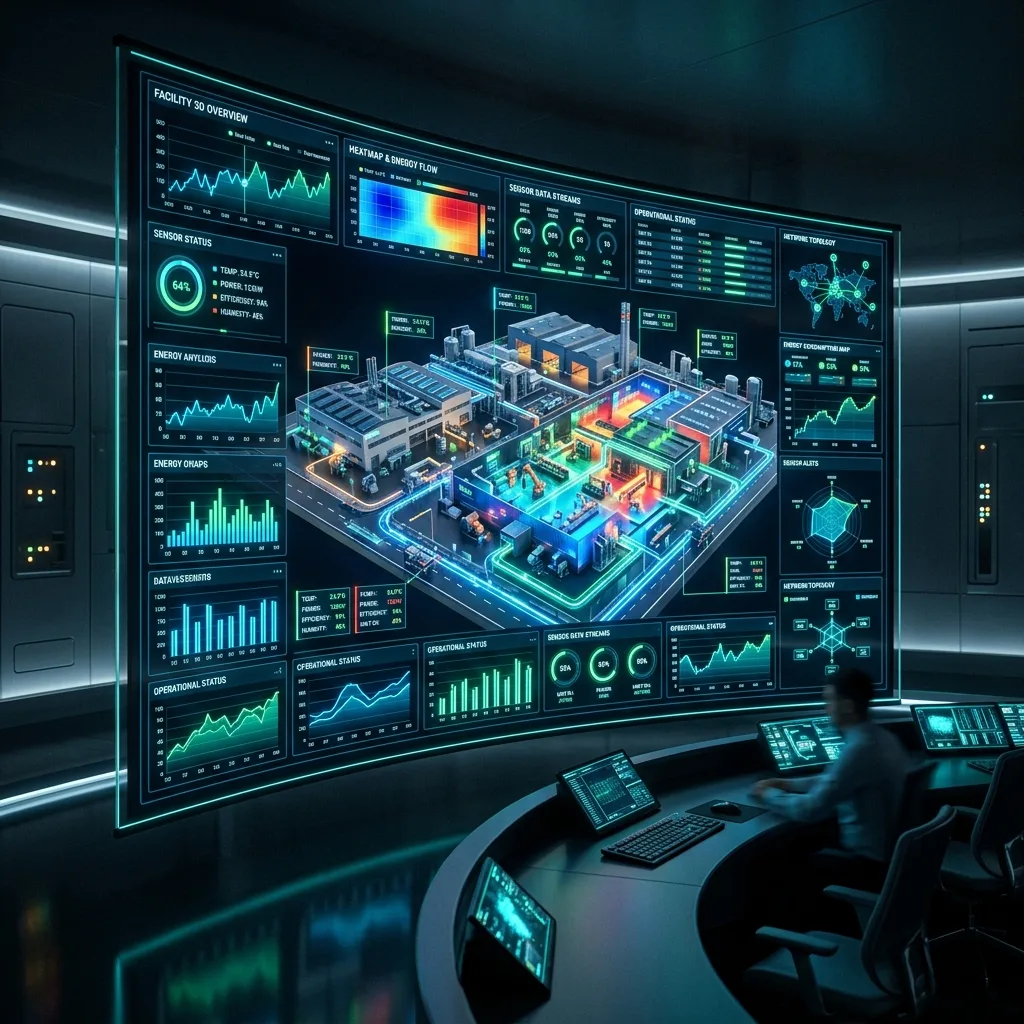 Dashboard цифрового двойника завода — мониторинг оборудования